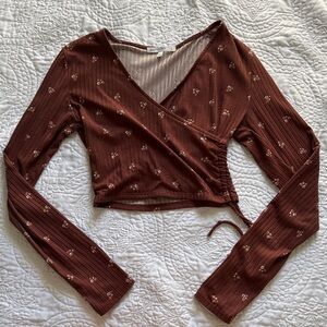 Floral Wrap Crop Top